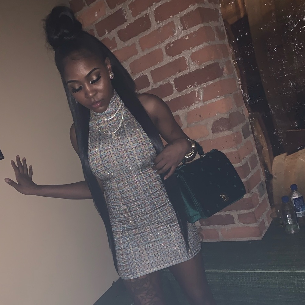 Multicolored Rhinestone Dress